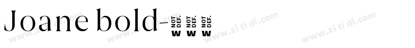 Joane bold字体转换